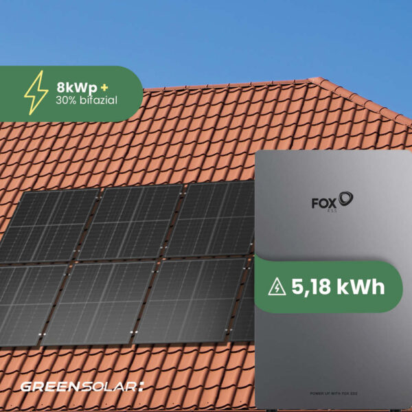 Solaranlage Ziegeldach 8kWp mit Speicher 5,18 kWh