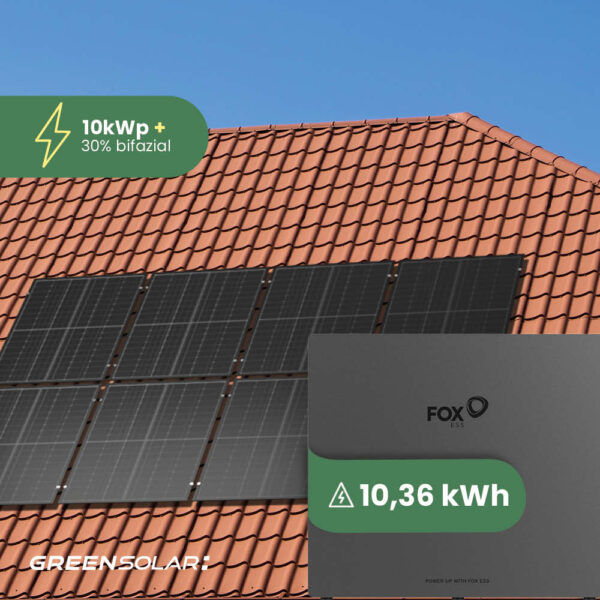 Solaranlage Ziegeldach 10kWp mit Speicher 10,36 kWh