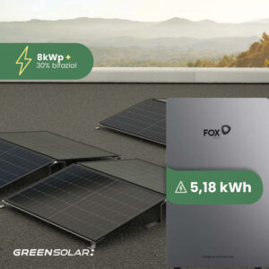 Solaranlage Flachdach 8kWp mit Speicher 5,18 kWh