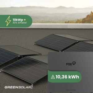 Solaranlage Flachdach 10kWp mit Speicher 10,36 kWh