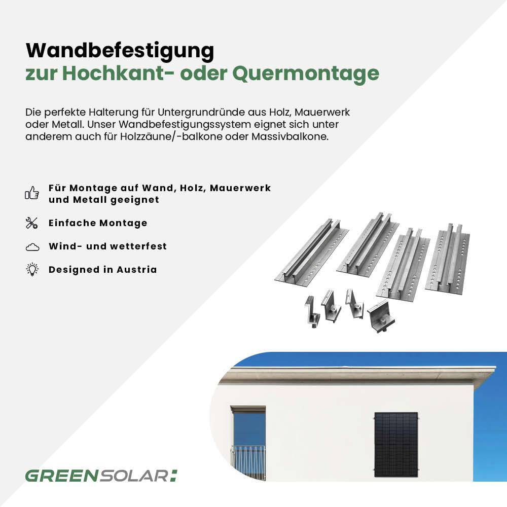 Wandbefestigung für 1 Modul zur Hochkant- oder Quermontage – Bild 2