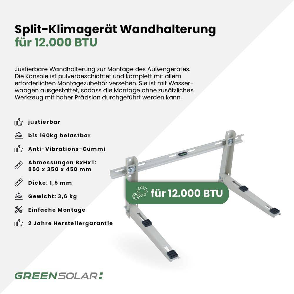 Split-Klimagerät Wandhalterung 12.000 BTU – Bild 2