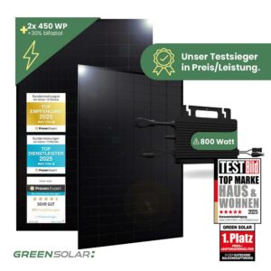 Balkonkraftwerk Basic 900/800 black bifazial