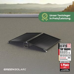 Balkonkraftwerk Flachdach 900/800 black bifazial