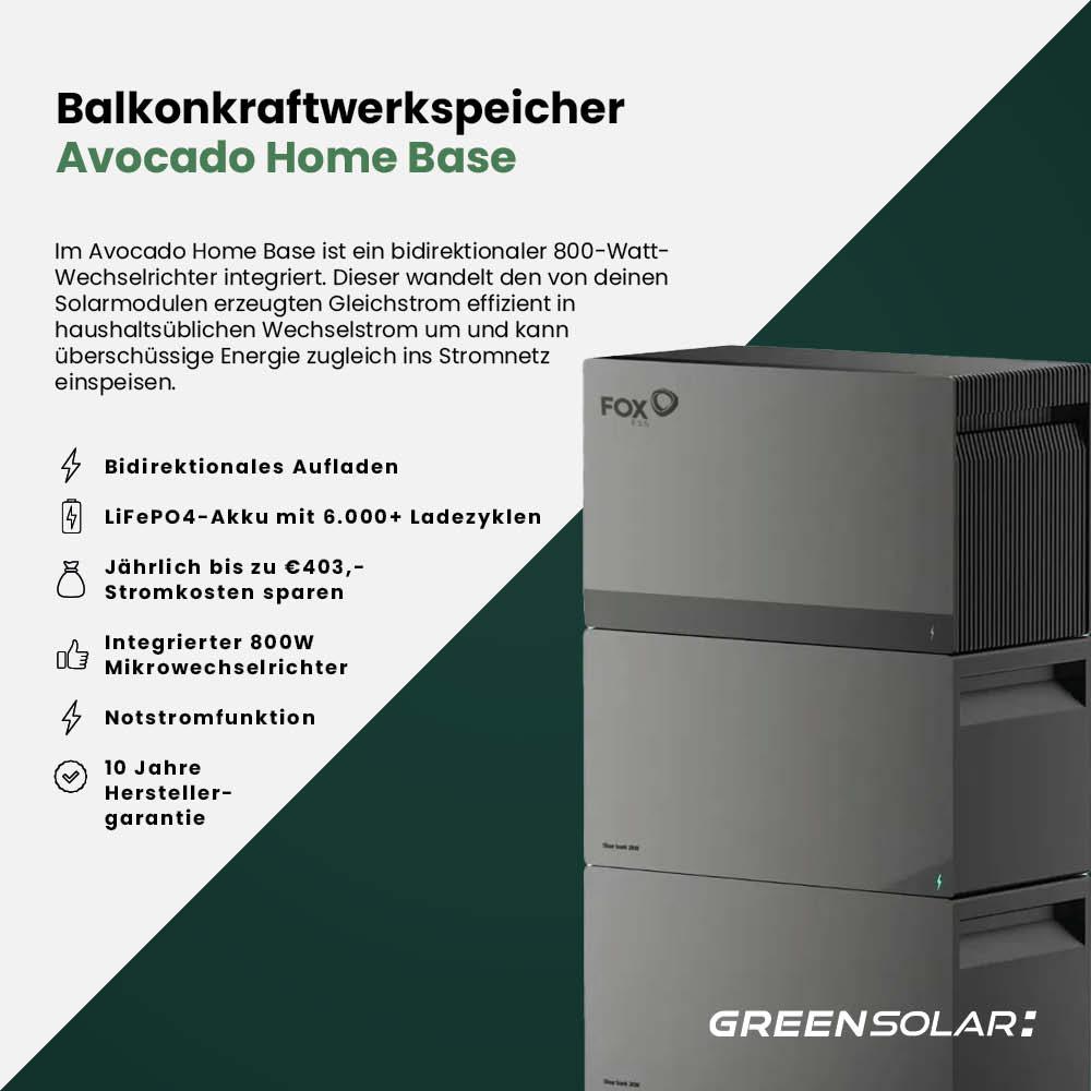 Balkonkraftwerk-Speicher Avocado Home Base 2 kWh – Bild 3