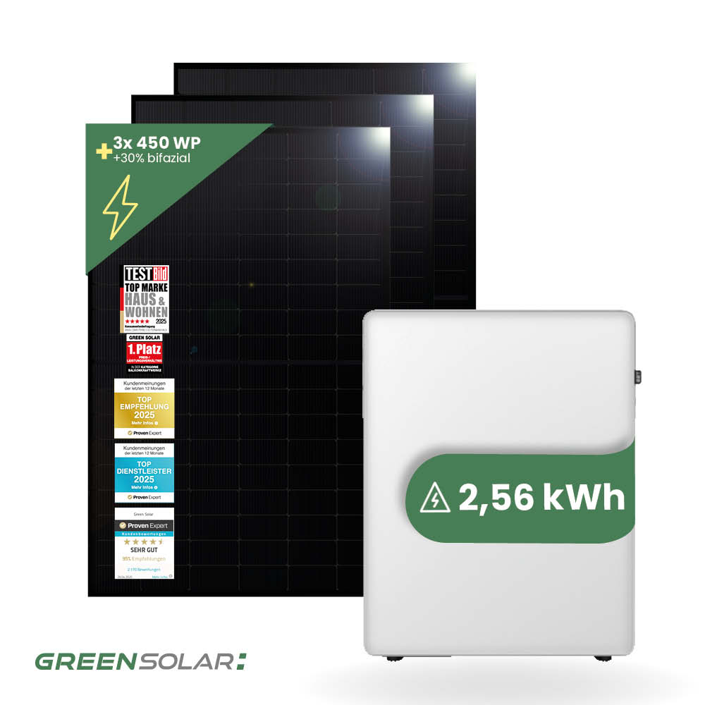 Balkonkraftwerk Basis L 1350W mit EET SolMate 3