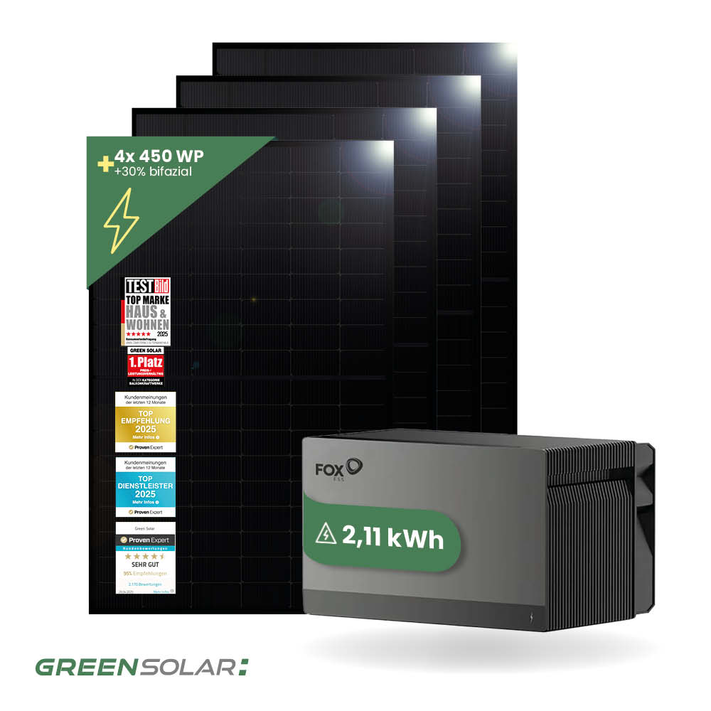 Balkonkraftwerk Basis XL 1800W mit Avocado Home Base